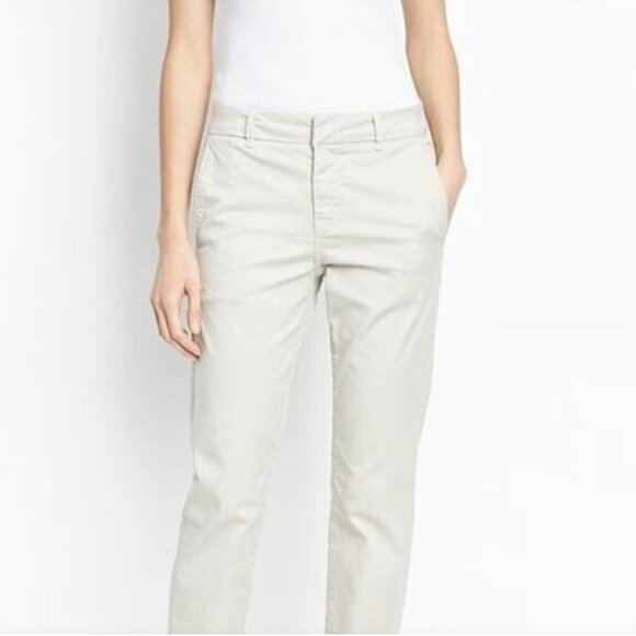 Vince Womens Classic Chino Stretch Khaki Mid Rise Pants-Size 6 - Picture 2 of 11
